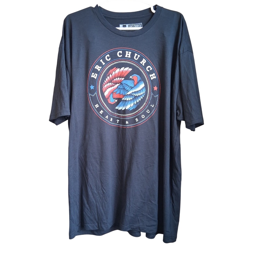 Eric‎ Church Heart & Soul Graphic Tshirt 3XL Black Band Music Festival EUC